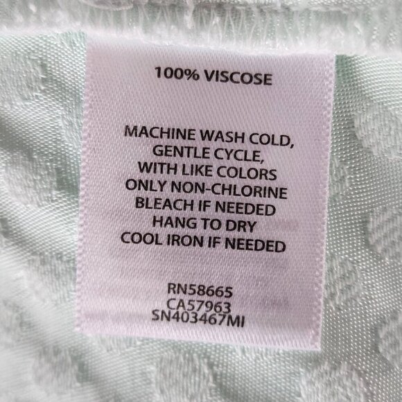 Something Navy Jacquard Wrap Surplice Peplum Mint Green Blouse Top Womens 1X - Picture 8 of 9